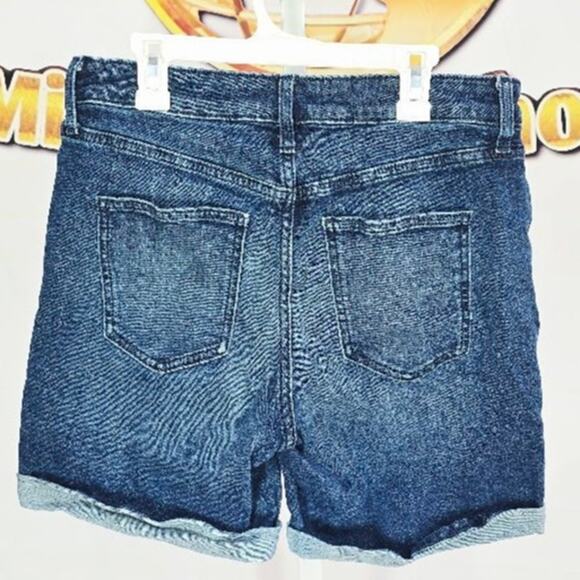 Simply Vera Vera Wang Blue Denim Jean Shorts Cuffed Size 8 Short - Picture 2 of 5